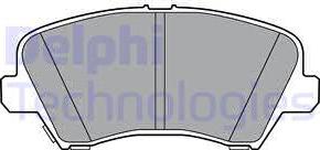 Delphi LP3361 - Тормозные колодки, дисковые, комплект autospares.lv