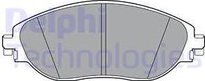Delphi LP3368 - Тормозные колодки, дисковые, комплект autospares.lv