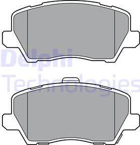 Delphi LP3363 - Тормозные колодки, дисковые, комплект autospares.lv