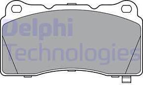 Delphi LP3362 - Тормозные колодки, дисковые, комплект autospares.lv