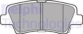 Delphi LP3309 - Тормозные колодки, дисковые, комплект autospares.lv