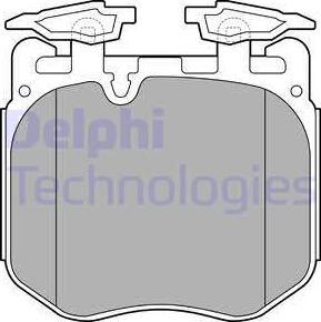 Delphi LP3304 - Тормозные колодки, дисковые, комплект autospares.lv