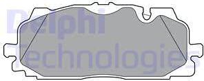 Delphi LP3302 - Тормозные колодки, дисковые, комплект autospares.lv