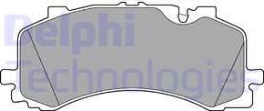Delphi LP3307 - Тормозные колодки, дисковые, комплект autospares.lv