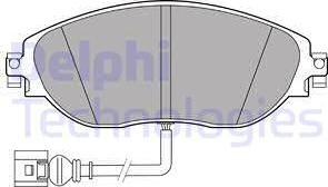 Delphi LP3389-18B1 - Тормозные колодки, дисковые, комплект autospares.lv