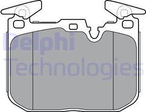 Delphi LP3383 - Тормозные колодки, дисковые, комплект autospares.lv