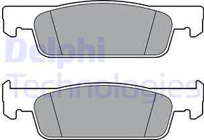 Delphi LP3387 - Тормозные колодки, дисковые, комплект autospares.lv