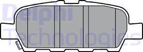 Delphi LP3375 - Тормозные колодки, дисковые, комплект autospares.lv