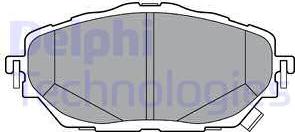 Delphi LP3378 - Тормозные колодки, дисковые, комплект autospares.lv