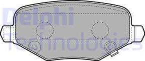 Delphi LP3296 - Тормозные колодки, дисковые, комплект autospares.lv