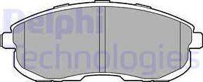 Delphi LP3245 - Тормозные колодки, дисковые, комплект autospares.lv