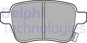 Delphi LP3246 - Тормозные колодки, дисковые, комплект autospares.lv