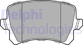 Delphi LP3247 - Тормозные колодки, дисковые, комплект autospares.lv