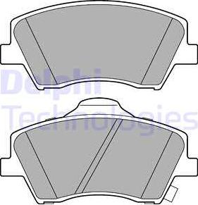 Delphi LP3264 - Тормозные колодки, дисковые, комплект autospares.lv