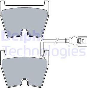 Delphi LP3266 - Тормозные колодки, дисковые, комплект autospares.lv