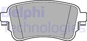 Delphi LP3261 - Тормозные колодки, дисковые, комплект autospares.lv