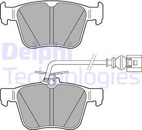 Delphi LP3267 - Тормозные колодки, дисковые, комплект autospares.lv