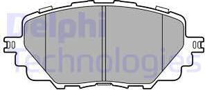 Delphi LP3284 - Тормозные колодки, дисковые, комплект autospares.lv