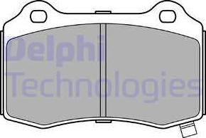 Delphi LP3281 - Тормозные колодки, дисковые, комплект autospares.lv