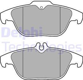 Delphi LP3288 - Тормозные колодки, дисковые, комплект autospares.lv