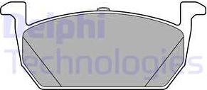 Delphi LP3287 - Тормозные колодки, дисковые, комплект autospares.lv