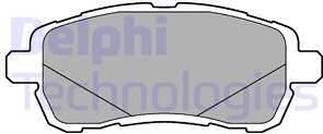 Delphi LP3279 - Тормозные колодки, дисковые, комплект autospares.lv