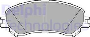 Delphi LP3275 - Тормозные колодки, дисковые, комплект autospares.lv