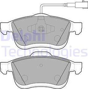 Delphi LP3270 - Тормозные колодки, дисковые, комплект autospares.lv