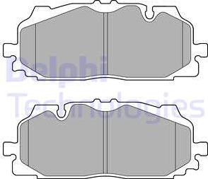 Delphi LP3272 - Тормозные колодки, дисковые, комплект autospares.lv