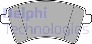Delphi LP3715 - Тормозные колодки, дисковые, комплект autospares.lv
