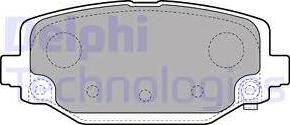 Delphi LP2499 - Тормозные колодки, дисковые, комплект autospares.lv