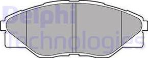 Delphi LP2496 - Тормозные колодки, дисковые, комплект autospares.lv