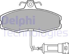 Delphi LP249 - Тормозные колодки, дисковые, комплект autospares.lv