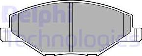 Delphi LP2444 - Тормозные колодки, дисковые, комплект autospares.lv