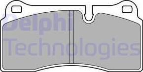 Delphi LP2448-18B1 - Тормозные колодки, дисковые, комплект autospares.lv