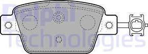 Delphi LP2486 - Тормозные колодки, дисковые, комплект autospares.lv