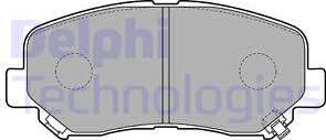 Delphi LP2481 - Тормозные колодки, дисковые, комплект autospares.lv