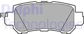 Delphi LP2482 - Тормозные колодки, дисковые, комплект autospares.lv