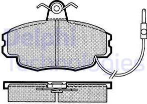 Delphi LP248 - Тормозные колодки, дисковые, комплект autospares.lv