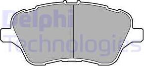 Delphi LP2474 - Тормозные колодки, дисковые, комплект autospares.lv