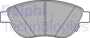 Delphi LP2476 - Тормозные колодки, дисковые, комплект autospares.lv
