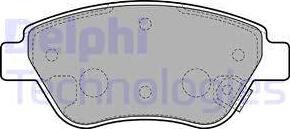 Delphi LP2478 - Тормозные колодки, дисковые, комплект autospares.lv