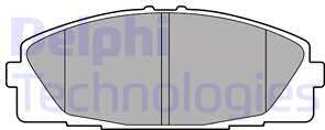 Delphi LP2473 - Тормозные колодки, дисковые, комплект autospares.lv