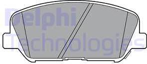 Delphi LP2477 - Тормозные колодки, дисковые, комплект autospares.lv