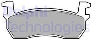 Delphi LP259 - Тормозные колодки, дисковые, комплект autospares.lv