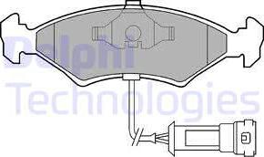 Delphi LP255 - Тормозные колодки, дисковые, комплект autospares.lv