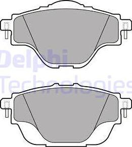 Delphi LP2509 - Тормозные колодки, дисковые, комплект autospares.lv