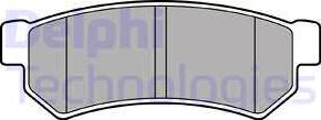 Delphi LP2502 - Тормозные колодки, дисковые, комплект autospares.lv