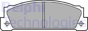 Delphi LP253 - Тормозные колодки, дисковые, комплект autospares.lv