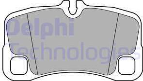 Delphi LP2696 - Тормозные колодки, дисковые, комплект autospares.lv